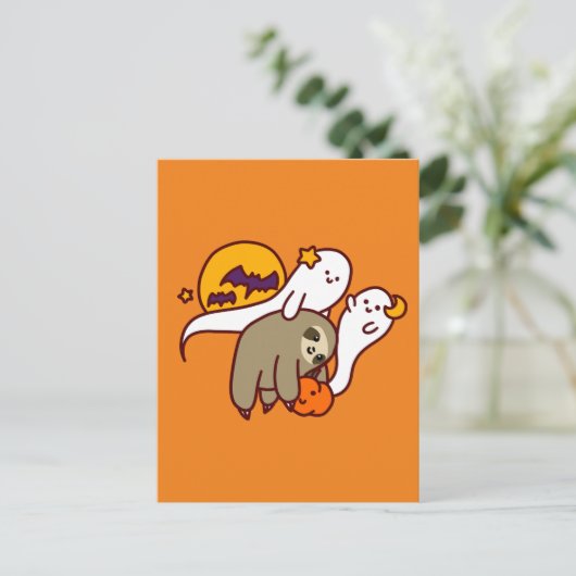 Carte Postale Sloth Halloween (Debout devant)