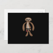 Carte Postale Sloth Jiu Jitsu Pour Bjj Cadeau Ceinture Noire (Devant / Derrière)