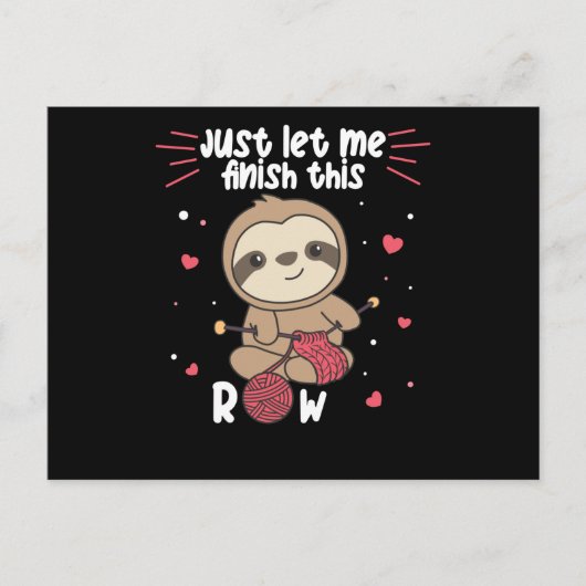 Carte Postale Sloth Knits Pour Chaque Knit Et Crochet Friend (Devant)