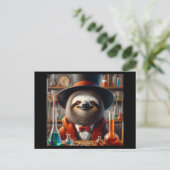 Carte Postale Sloth Mad Scientifique (Debout devant)