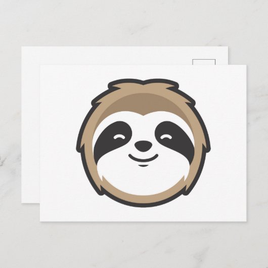 Carte Postale Sloth Mascot (Devant / Derrière)