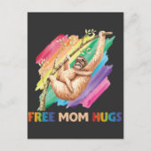 Carte Postale Sloth Mom Hugs Rainbow Cute Child and Mother (Devant)