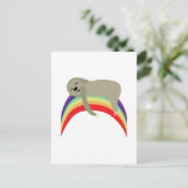 Carte Postale Sloth On Rainbow (Debout devant)