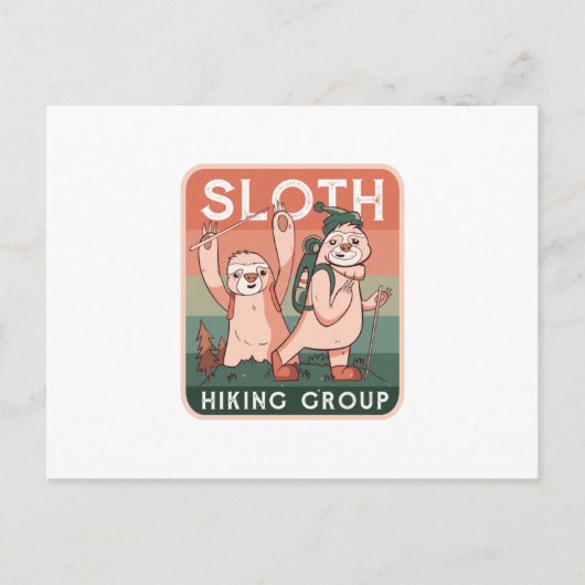 Carte Postale Sloth randonnée (Devant)