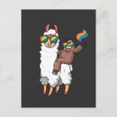 Carte Postale Sloth Riding Llama avec lunettes de soleil Égalité (Devant)