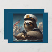 Carte Postale Sloth Sailor (Devant / Derrière)