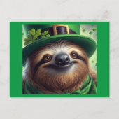 Carte Postale Sloth St Paddys Day (Devant)