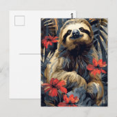 Carte Postale Sloth vintage (Devant / Derrière)