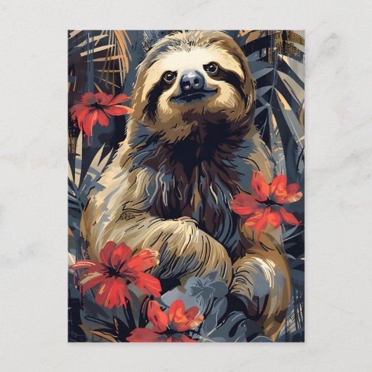 Carte Postale Sloth vintage (Devant)