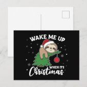 Carte Postale Sloth Wake Me Up (Devant / Derrière)