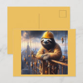 Carte Postale Sloth Working the High Steel (Devant / Derrière)