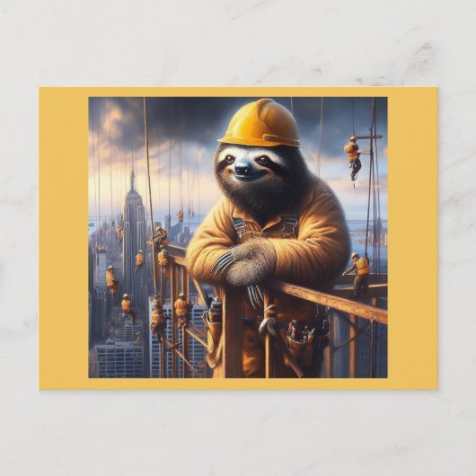Carte Postale Sloth Working the High Steel (Devant)