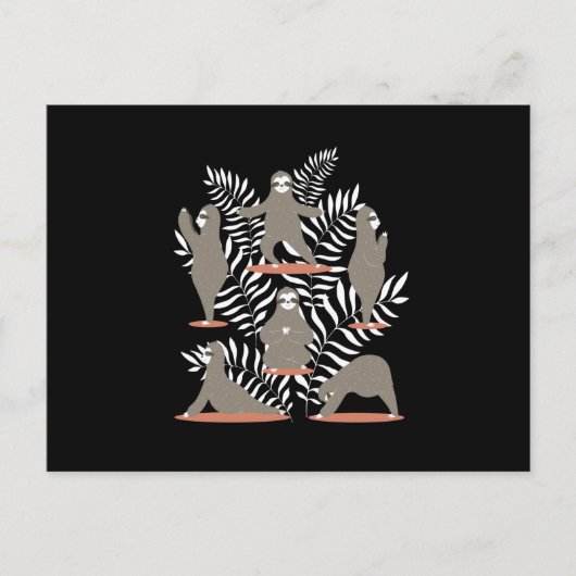 Carte Postale Sloth Yoga Funny Sloth (Devant)