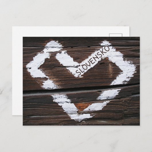 Carte Postale Slovensko Heart (Devant / Derrière)