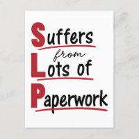 SLP souffre de beaucoup de papeterie orthophonie t