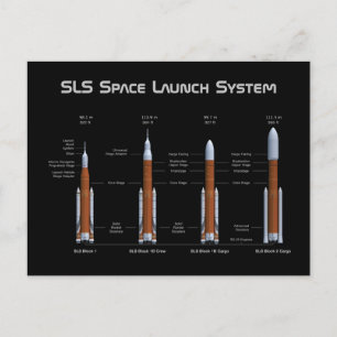 Carte Postale SLS Space Launch System Rockets