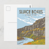 Carte Postale Sluice Boxes State Park Montana Vintage (Devant / Derrière)