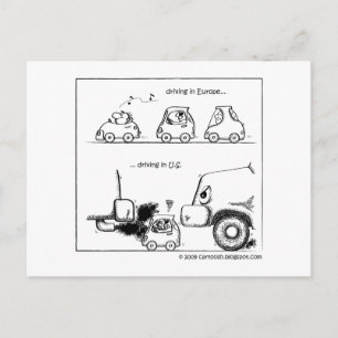 Carte Postale Smart Cars aux États-Unis