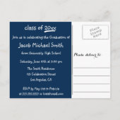 Carte Postale Smart Grad Funny Graduation Party Invitation Card (Dos)