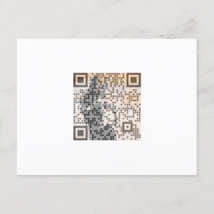 Carte Postale Smart Orange Shades Monochrome Indie Song Qr Code
