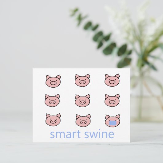 Carte postale Smart Swine (Debout devant)