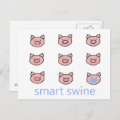 Carte postale Smart Swine (Devant / Derrière)