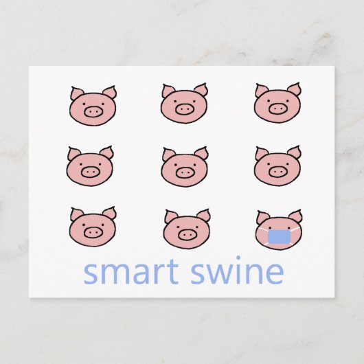 Carte postale Smart Swine (Devant)