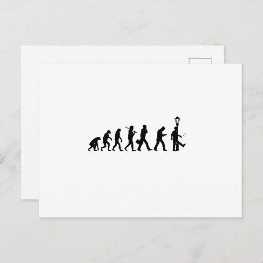 Carte Postale Smartphone Evolution - Motif drôle (Devant / Derrière)
