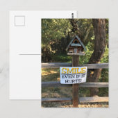Carte Postale Smile Even if it hurts, Funny Sign (Devant / Derrière)