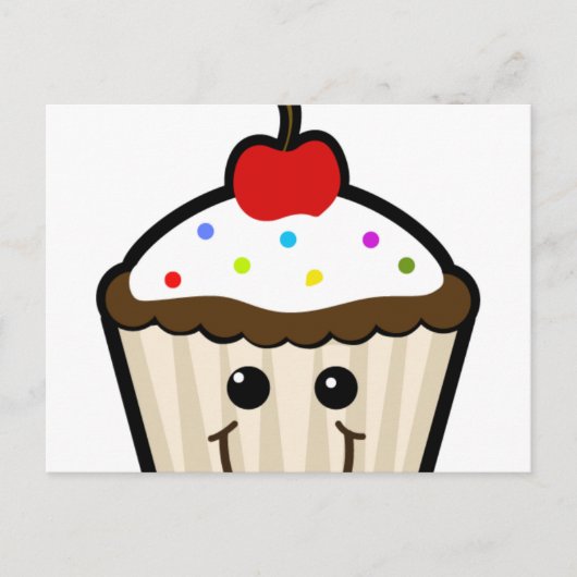 Carte Postale Smile Face Cupcake (Devant)