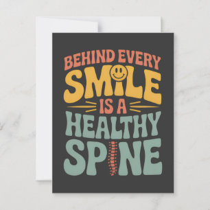 Carte Postale Smile Healthy Spine Chiropractor Conception de dev