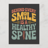 Carte Postale Smile Healthy Spine Chiropractor Conception de dev (Devant)