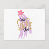 Carte Postale Smile Sparkle Shine Star Word Art (Devant)