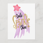 Carte Postale Smile Sparkle Shine Star Word Art (Devant)