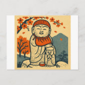Carte Postale Smiling Jizo Guardian  – Japanese Folk Art  (Devant)