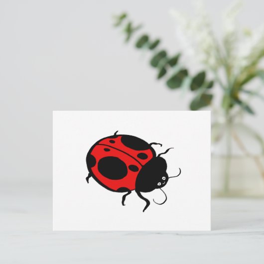 Carte Postale Smiling Ladybug - (Debout devant)
