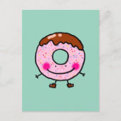 Carte Postale Smiling Sprinkle Donut Character Art (Devant)