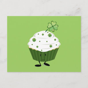 Carte Postale Smiling St. Patrick's day cupcake