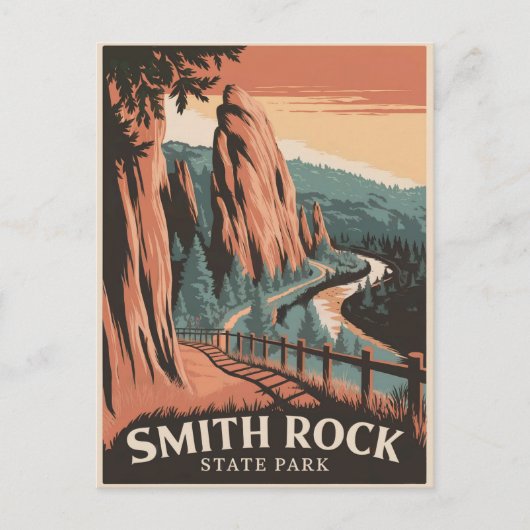 Carte Postale Smith Rock State Park Vintage (Devant)