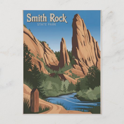 Carte Postale Smith Rock State Park Vintage (Devant)