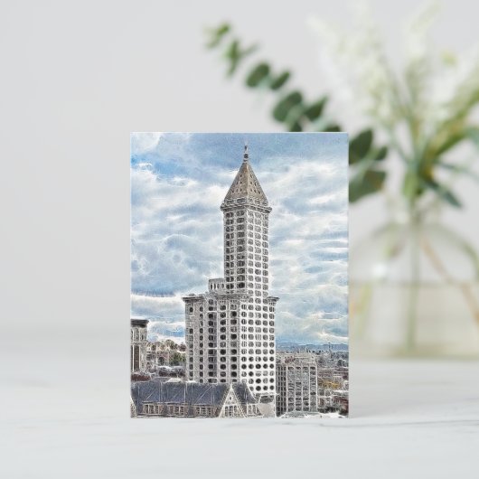 Carte postale Smith Tower (Debout devant)
