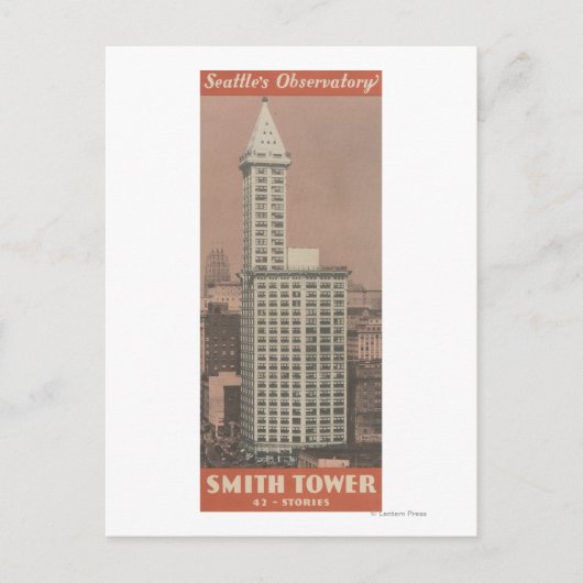Carte Postale Smith Tower, Observatoire de Seattle (Devant)
