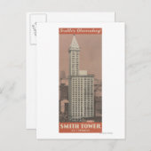 Carte Postale Smith Tower, Observatoire de Seattle (Devant / Derrière)