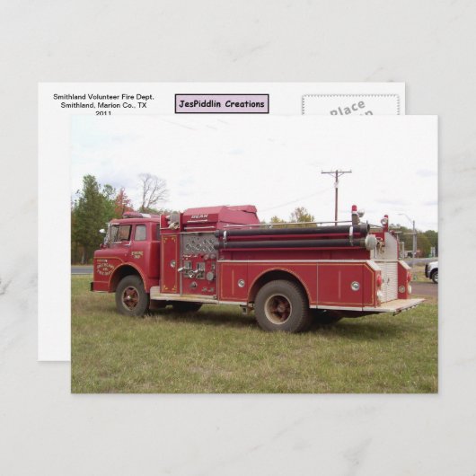 Carte Postale Smithland Volunteer Fire Department Postcard #2 (Devant / Derrière)