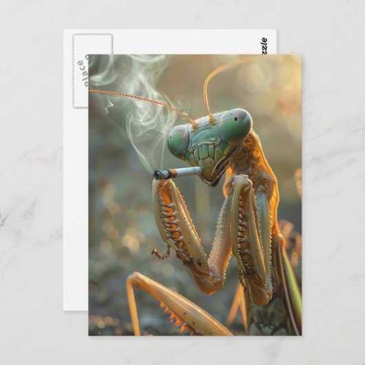 Carte Postale Smoking Mantis Surreal (Devant / Derrière)