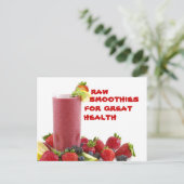 Carte Postale smoothie brut pour une bonne santé (Debout devant)