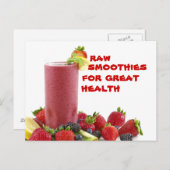 Carte Postale smoothie brut pour une bonne santé (Devant / Derrière)
