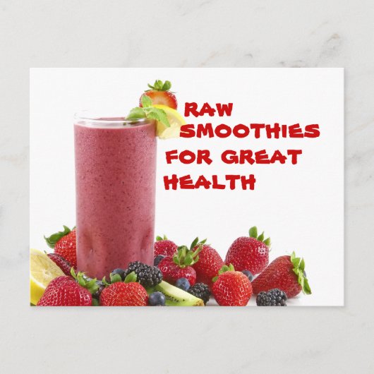 Carte Postale smoothie brut pour une bonne santé (Devant)