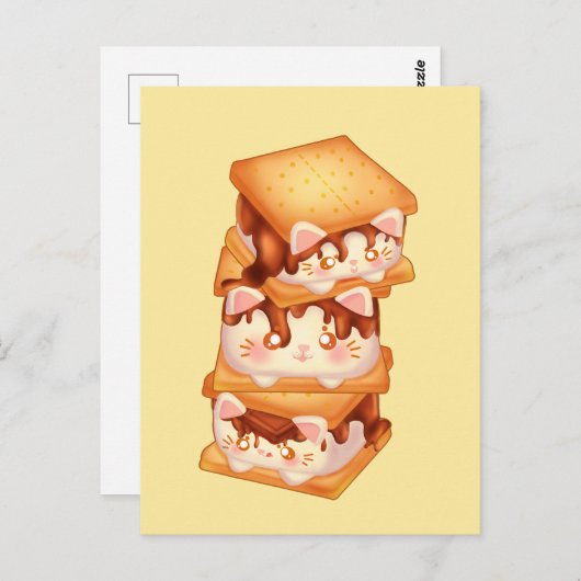 Carte Postale S'more Chocolate Cats (Devant / Derrière)
