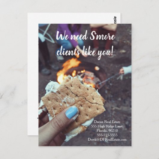 Carte Postale s'more clients référencement immobilier vente (Devant / Derrière)